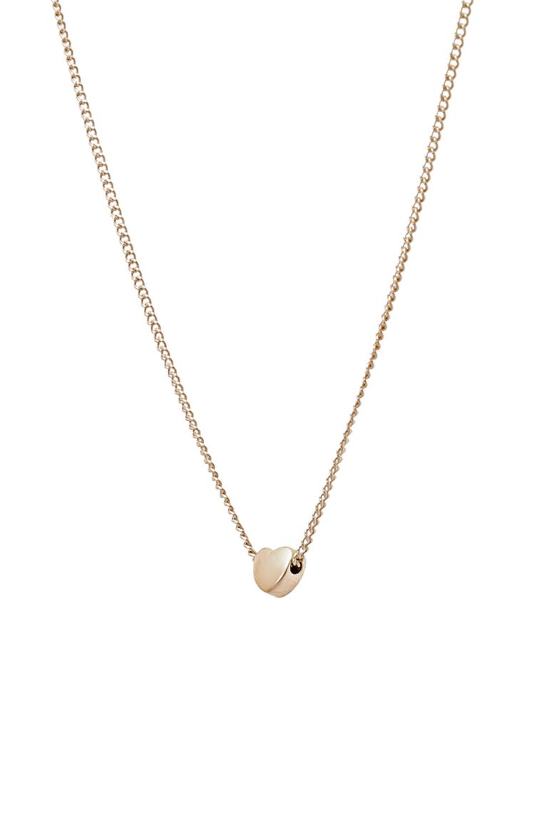 Amara Petite Heart Pendant Necklace Dainty Trendy, Alternate, color, Warm Bronze