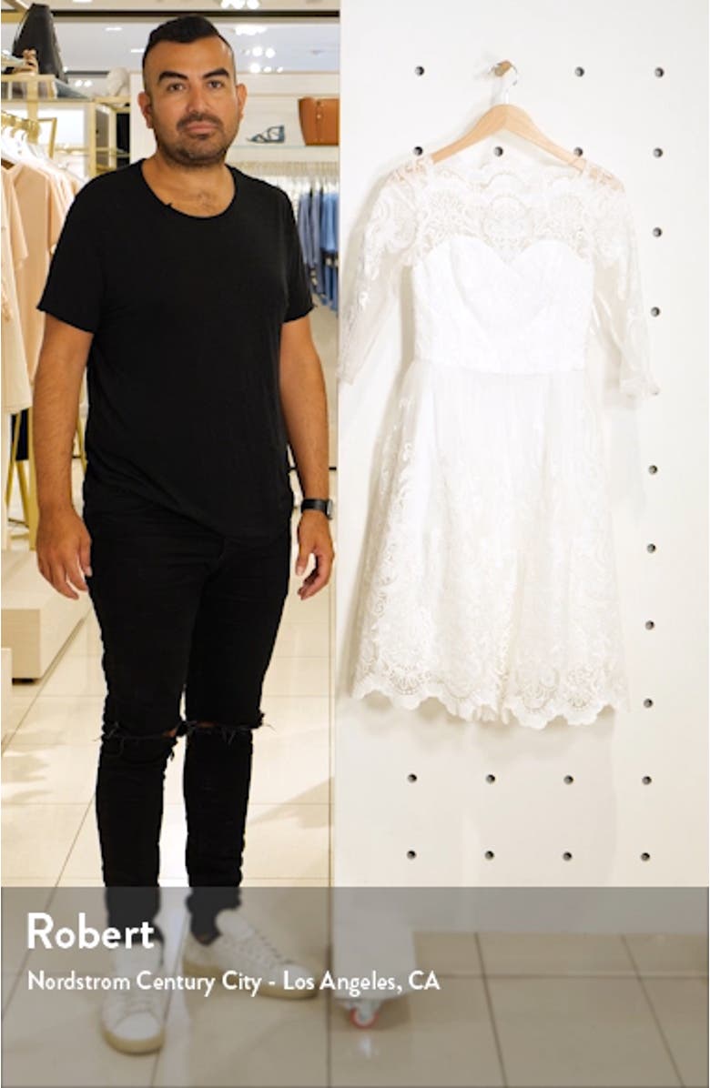 Flora Embroidered Tulle Cocktail Dress, sales video thumbnail