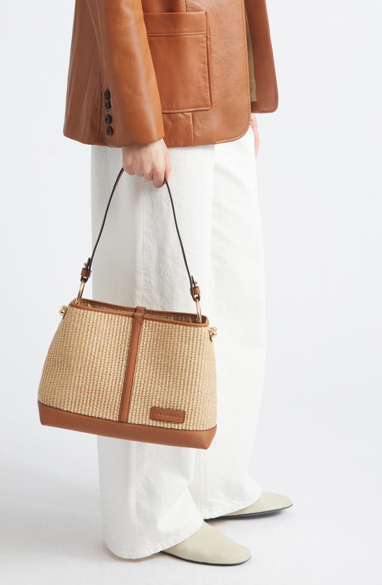 Strathberry Lana Two-Tone Raffia Hobo Bag, Alternate, color,