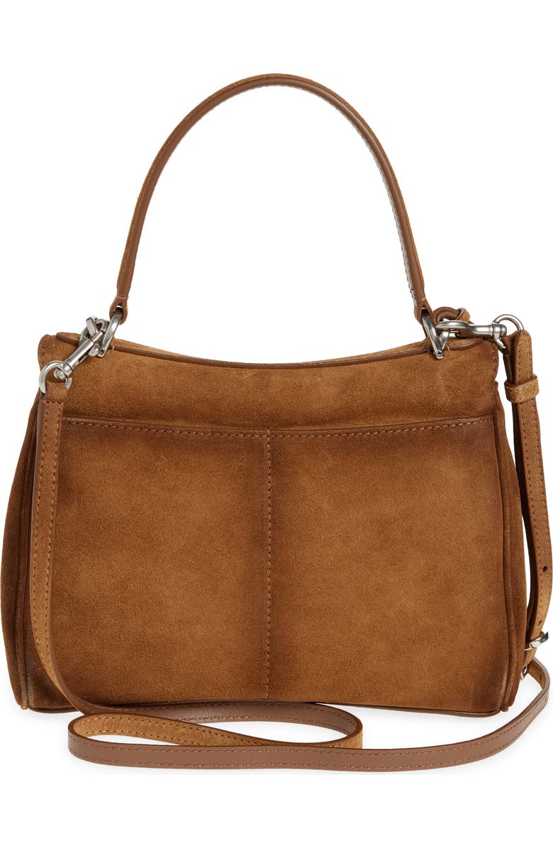 Balenciaga Small Rodeo Suede Top Handle Bag, Alternate, color, Camel