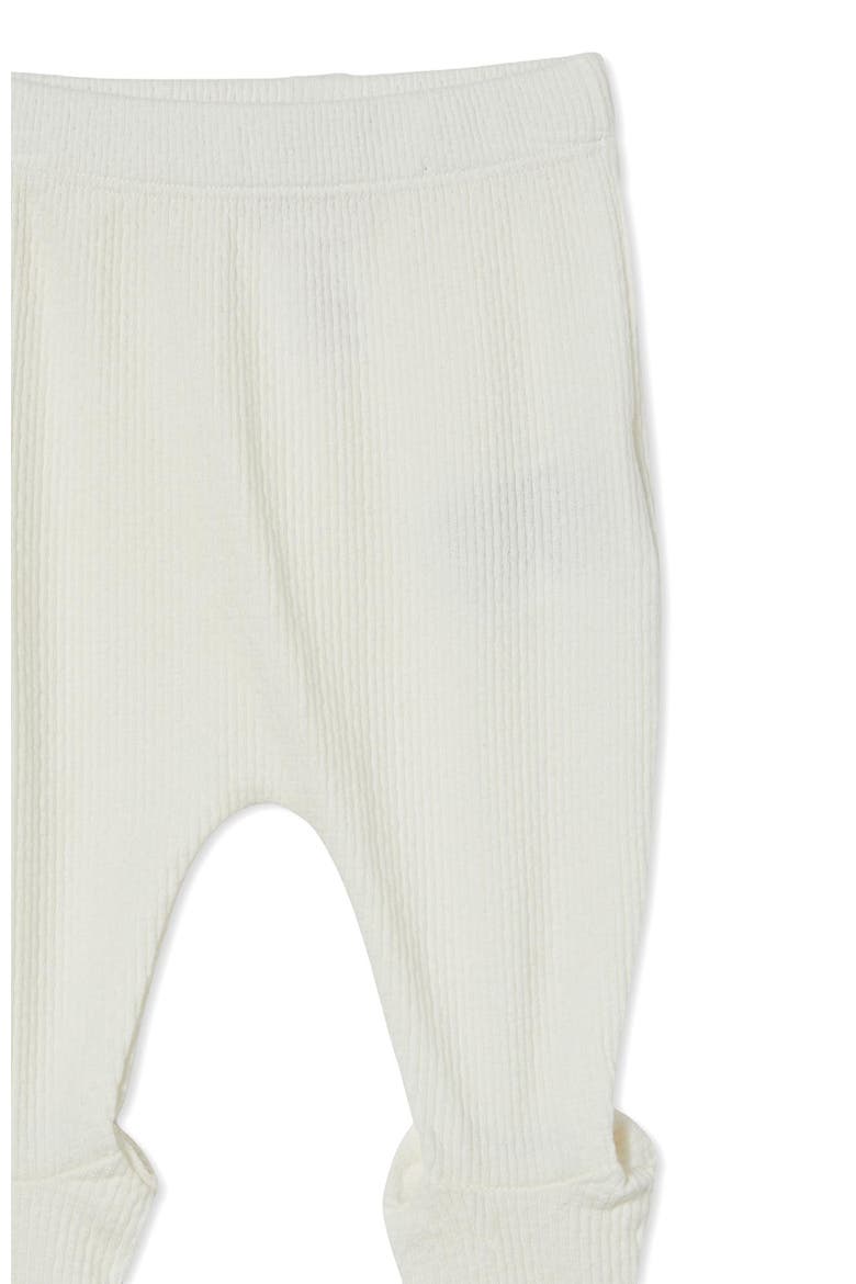 Organic Pointelle Legging, Alternate, color, Milk