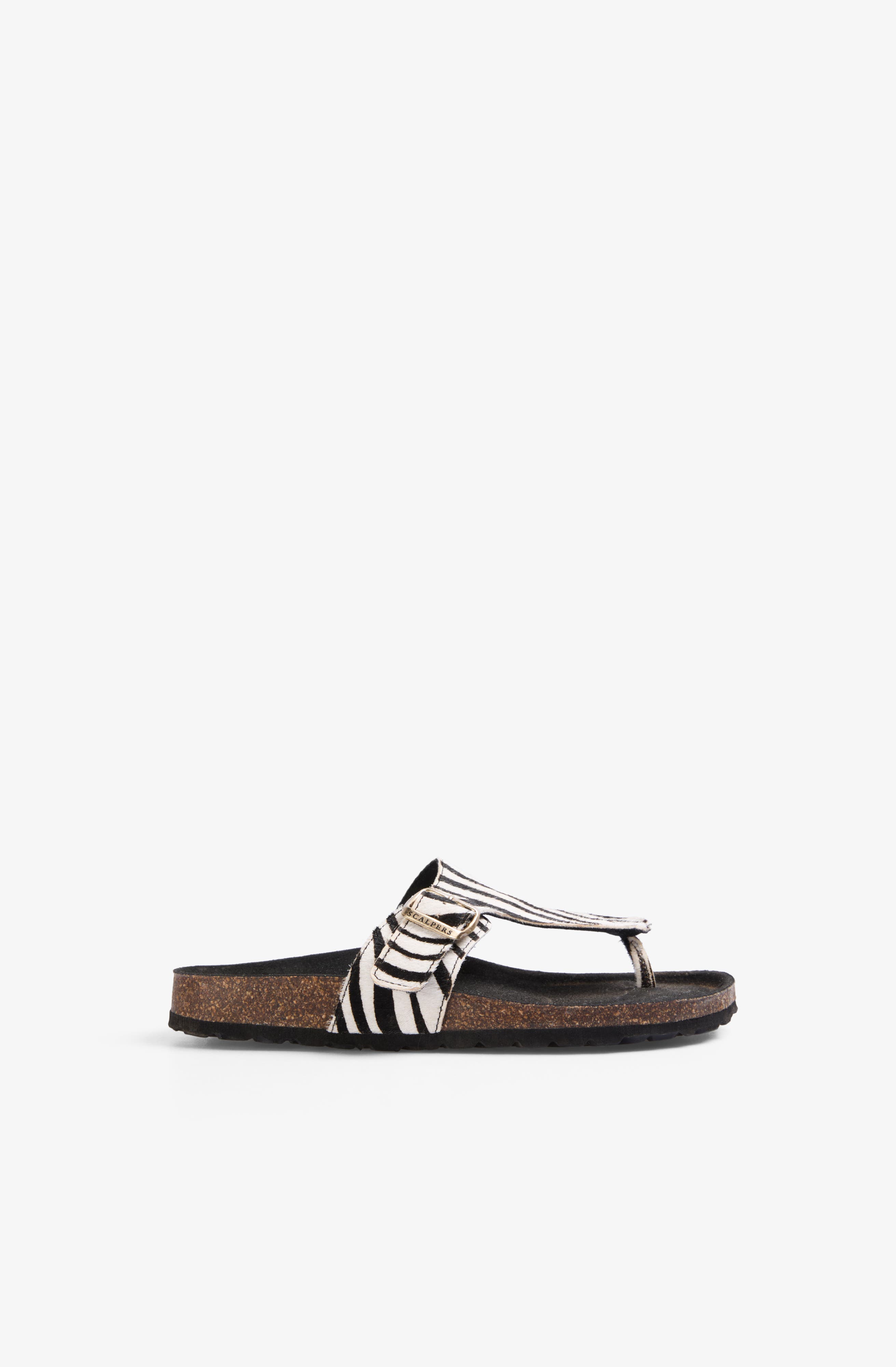 Scalpers Bio Zebra Sandal, Main, color, Animalprint