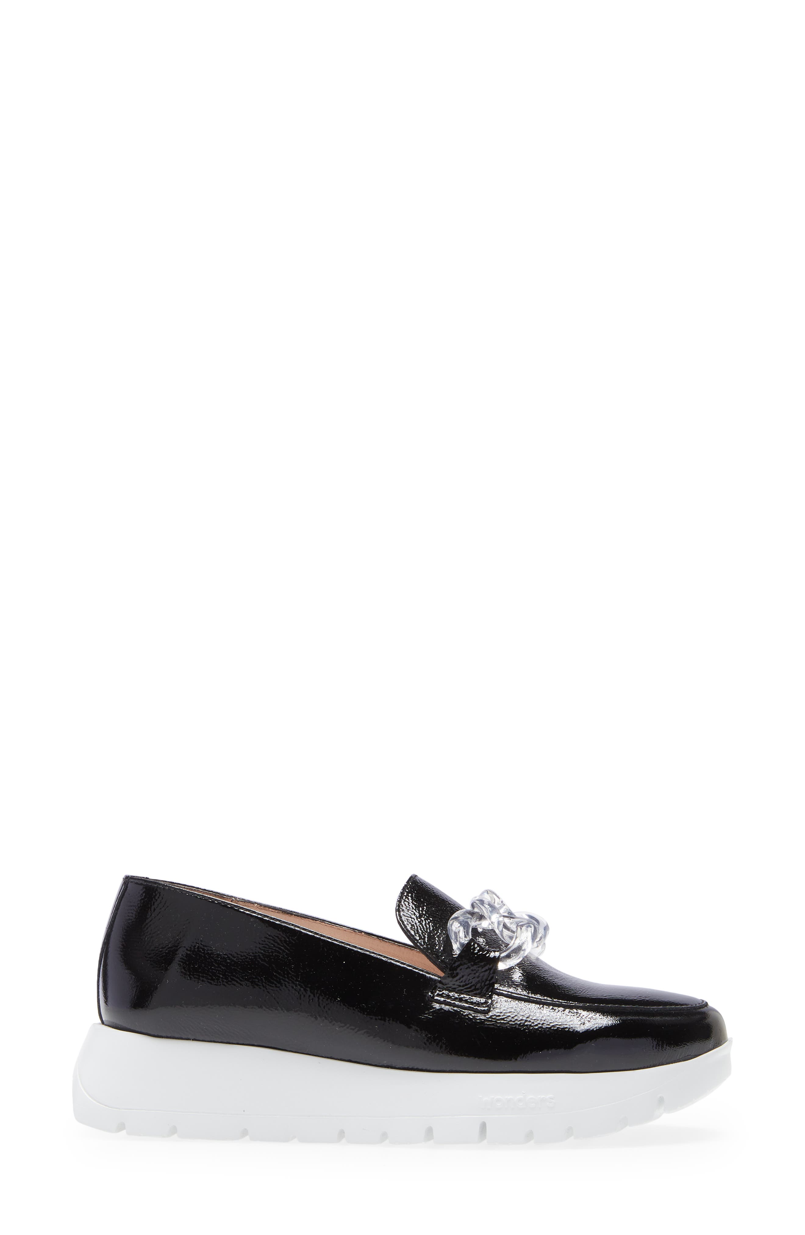 Wonders A-2405 Platform Loafer, Alternate, color, Black Patent Leather