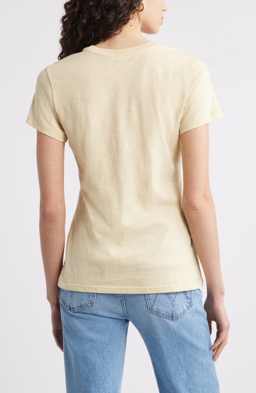 Nordstrom Pima Cotton Slub Crewneck T-shirt In Yellow Mist