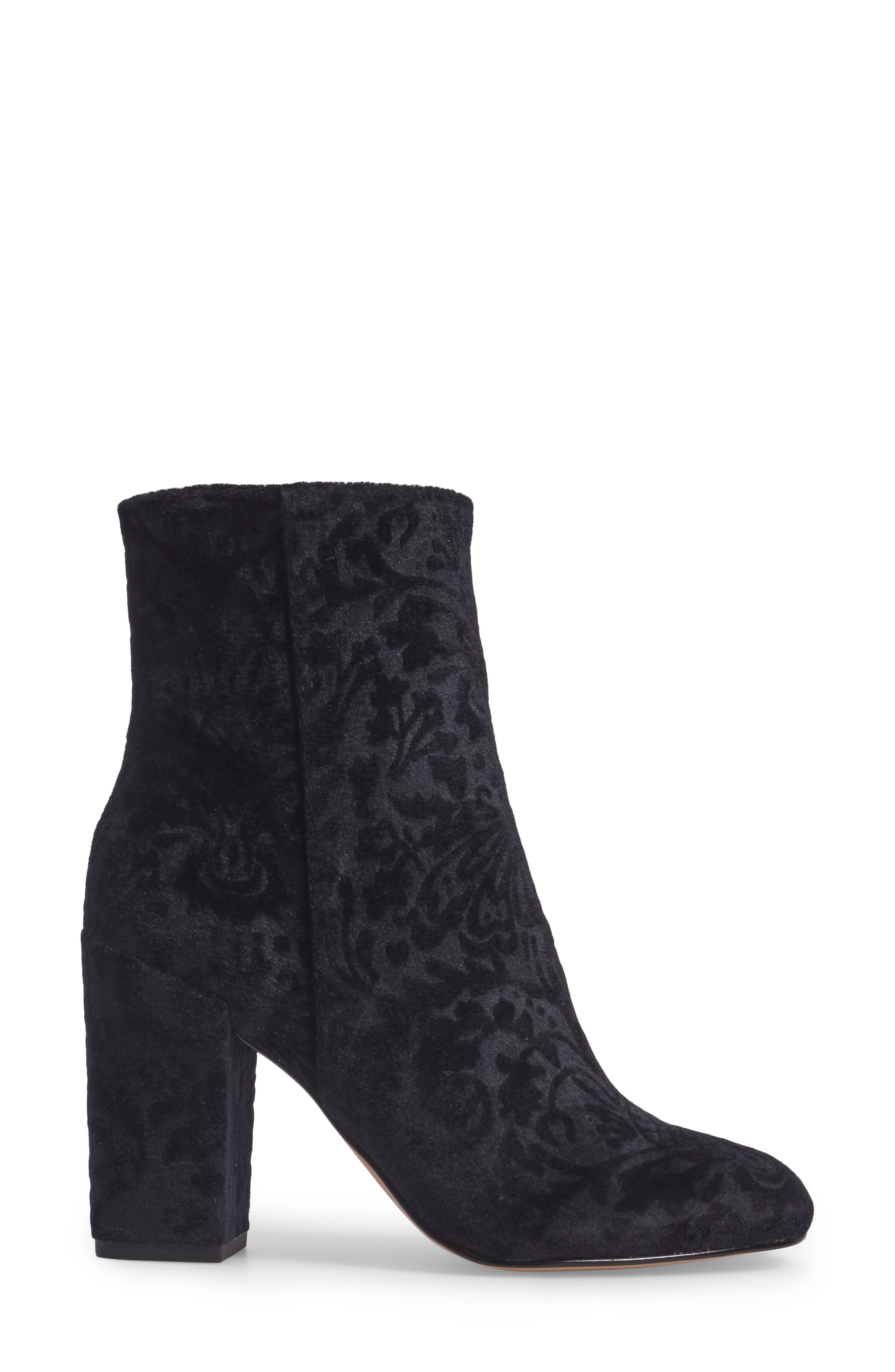 Rebecca Minkoff Floral Velvet Bootie, Alternate, color, 