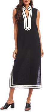 Karen Kane The St. Tropez Linen Blend Midi Dress