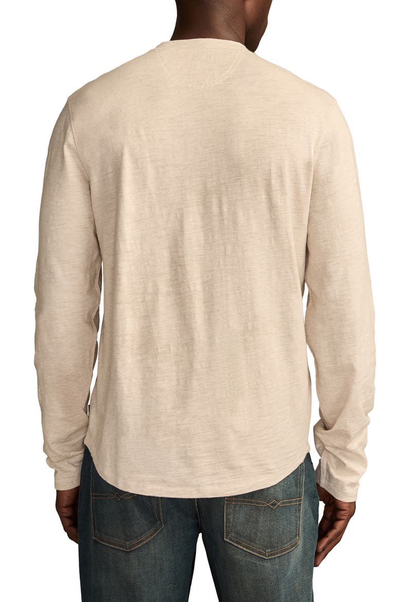 Slubbed Heather Cotton Henley, Alternate, color, HEATHER OAT