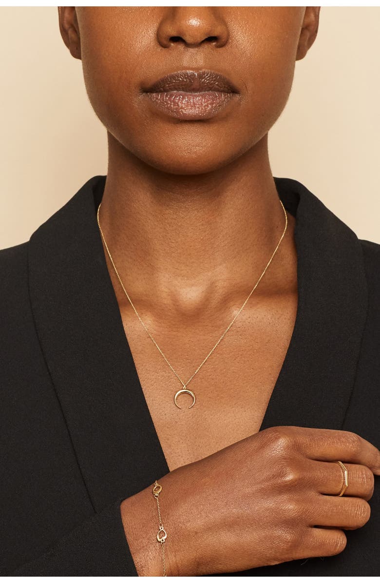 Oradina 14K Gold Wall Street Pendant Necklace, Alternate, color, White Gold