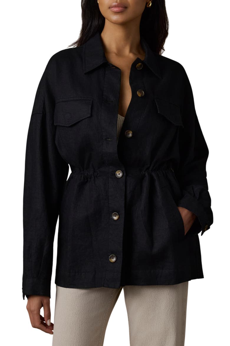 Sun Strider Utility Jacket, Main, color, BLACK
