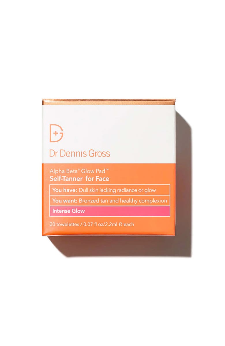 Dr. Dennis Gross Skincare Alpha Beta<sup>®</sup> Glow Pad<sup>™</sup> Self-Tanner for Face Intense Glow, Alternate, color,
