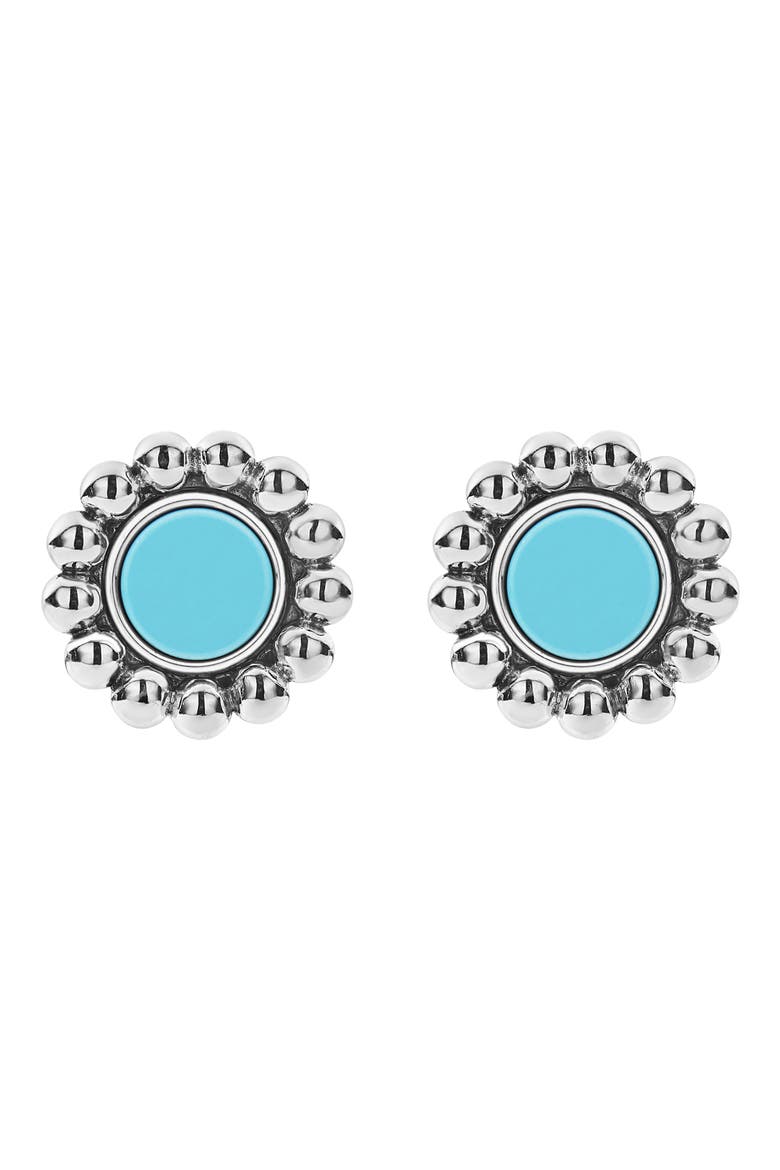 Maya Ceramic Stud Earrings, Main, color, SILVER