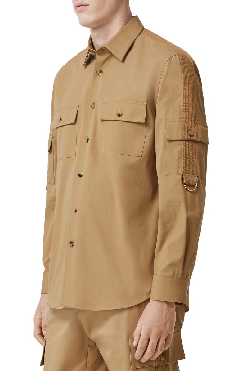 Burberry Crawford Roll Sleeve Button-Up Shirt, Alternate, color, 