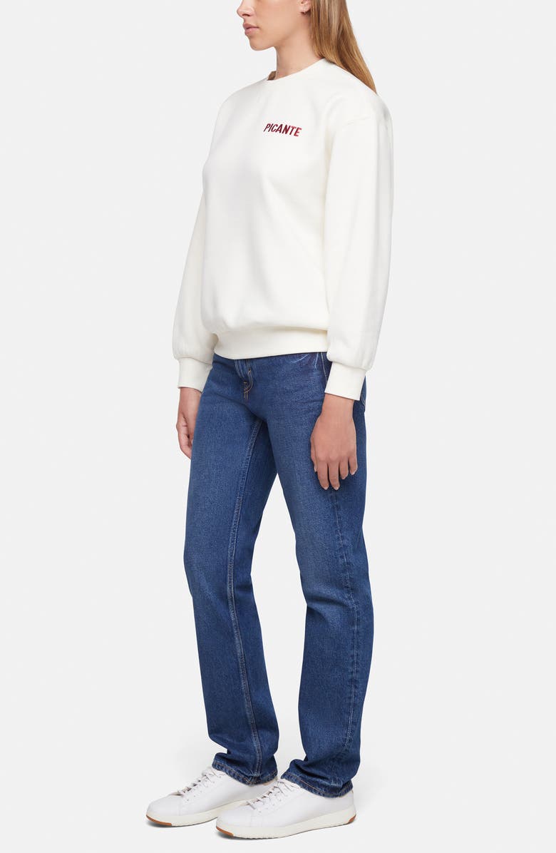 Wildfox Picante Spicy Paloma Graphic Sweatshirt, Alternate, color, Snow White