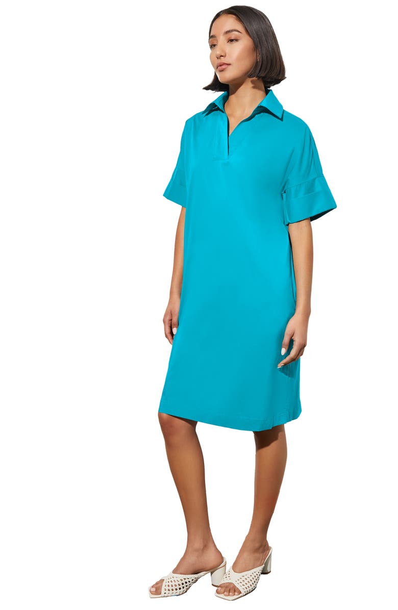 Ming Wang Chambray A-Line Shirtdress, Alternate, color, 