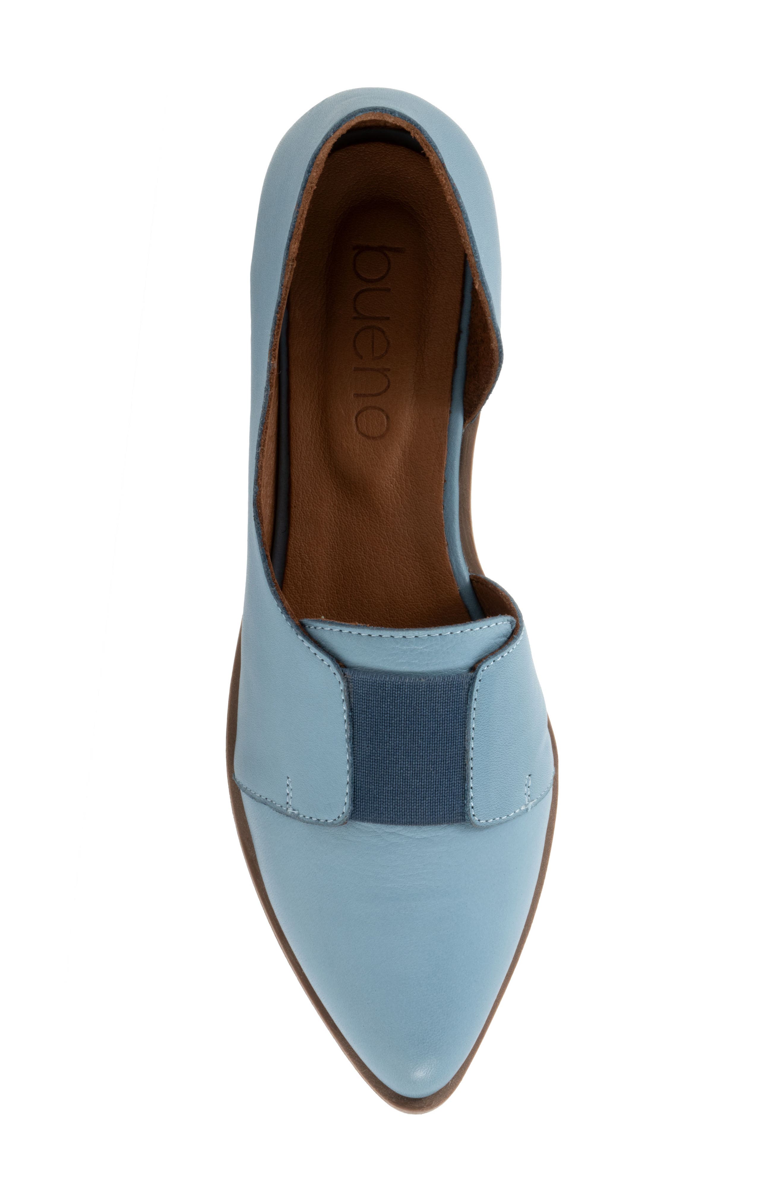 Brenda Half d'Orsay Pointed Toe Flat, Alternate, color, DENIM