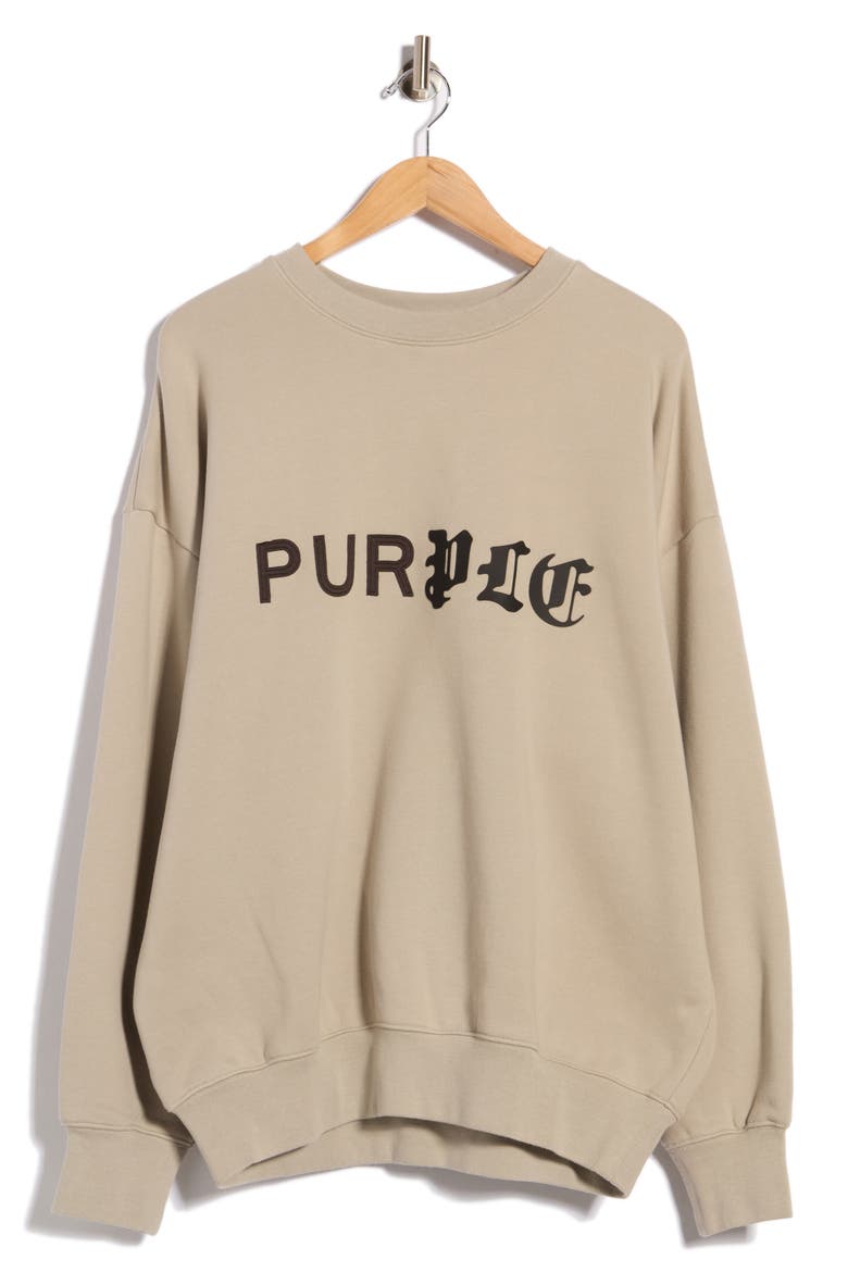 Logo Cotton Fleece Sweatshirt, Alternate, color, GREY