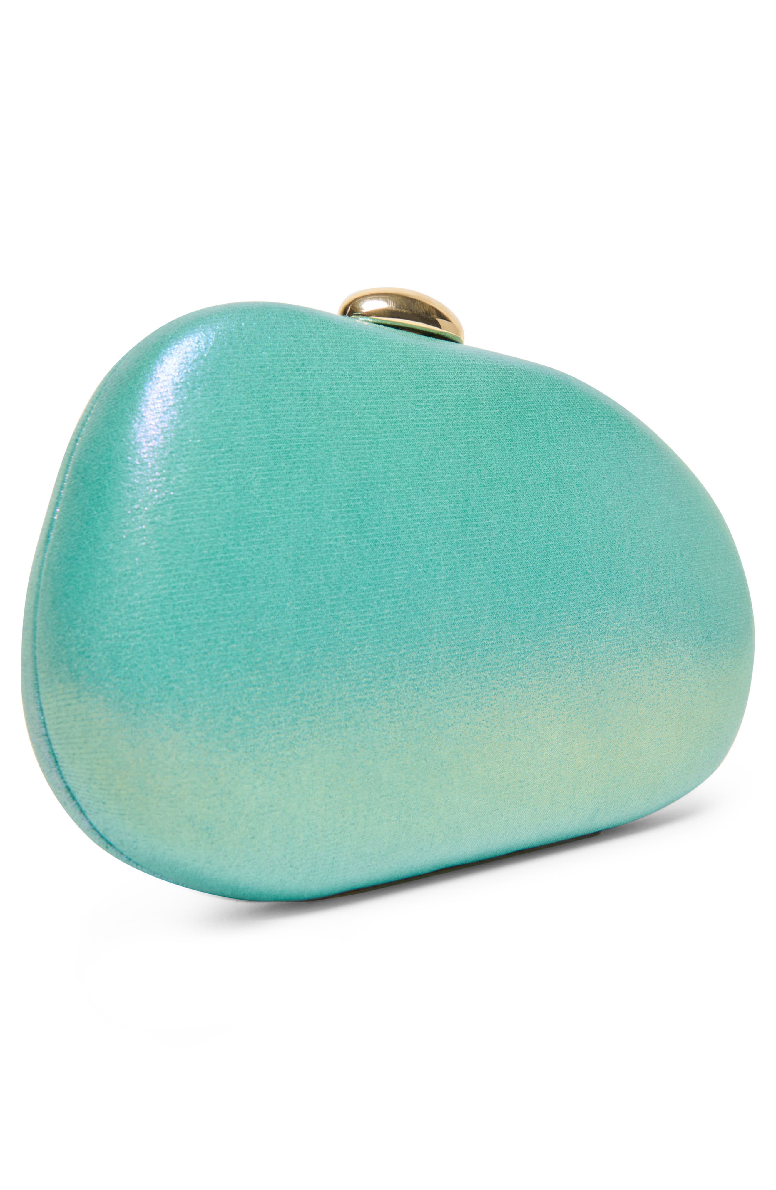 Dionne Hardshell Clutch, Alternate, color, TURQUOISE