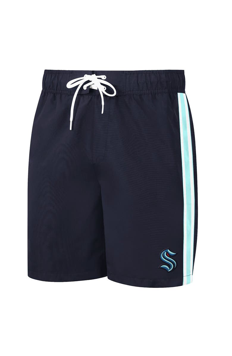 G-III SPORTS BY CARL BANKS Men's G-III Sports by Carl Banks Deep Sea Blue Seattle Kraken Sand Beach Swim Shorts, Alternate, color, 