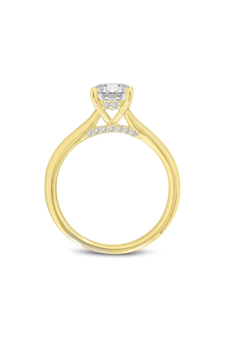 Keira 14K Yellow Gold Round Cut Lab Grown Diamond Hidden Halo Engagement Ring - 1.15 Ct, Alternate, color, 14K Yellow Gold