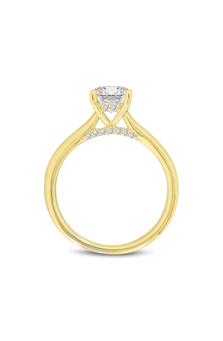 LuvMyJewelry Keira 14K Yellow Gold Round Cut Lab Grown Diamond Hidden Halo Engagement Ring - 1.15 Ct, Alternate, color, 14K Yellow Gold