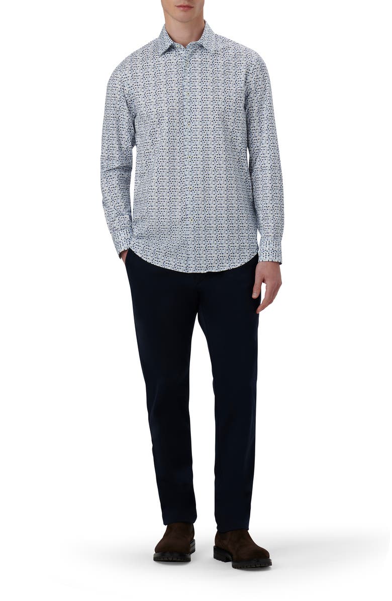 Bugatchi James OoohCotton<sup>®</sup> Pixel Print Button-Up Shirt, Alternate, color, 