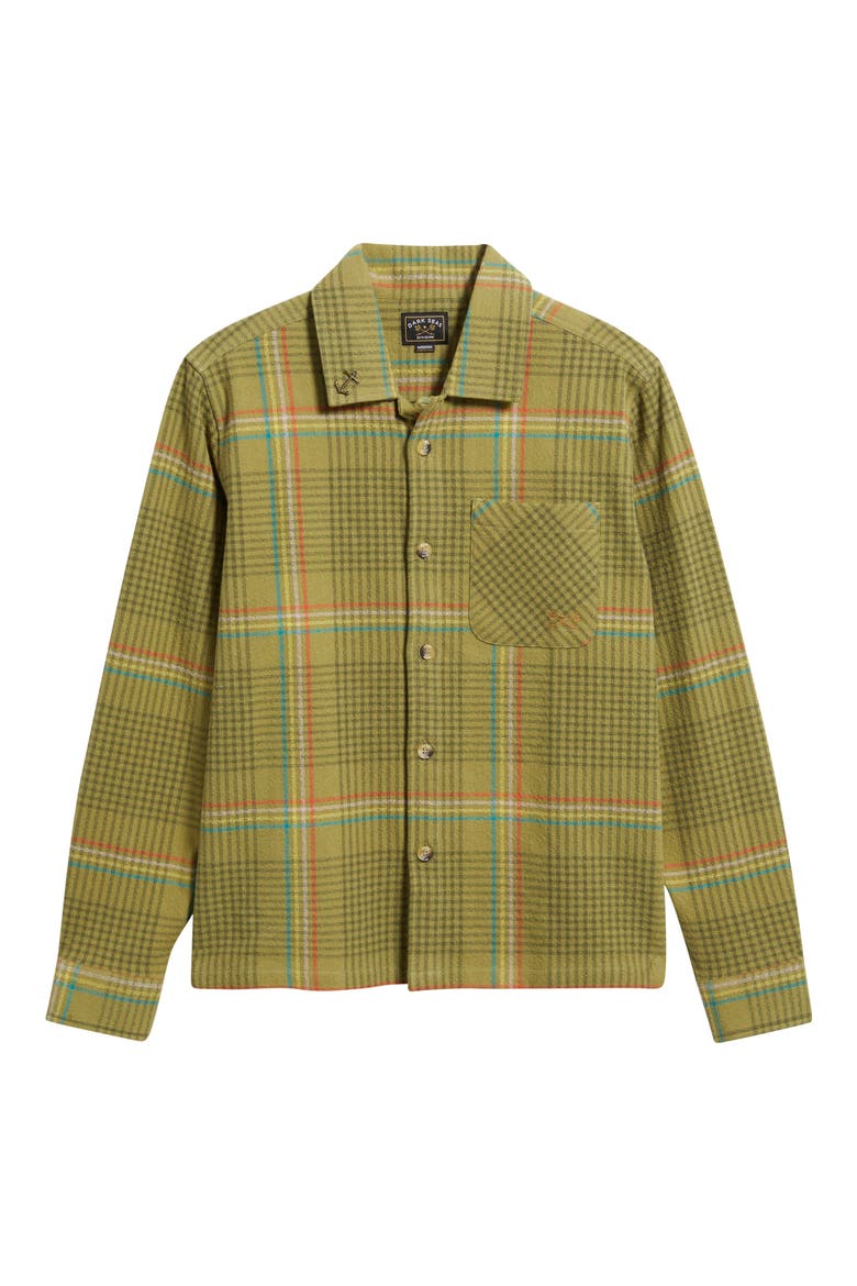 Blanton Cotton Button-Up Shirt, Alternate, color, OLIVE