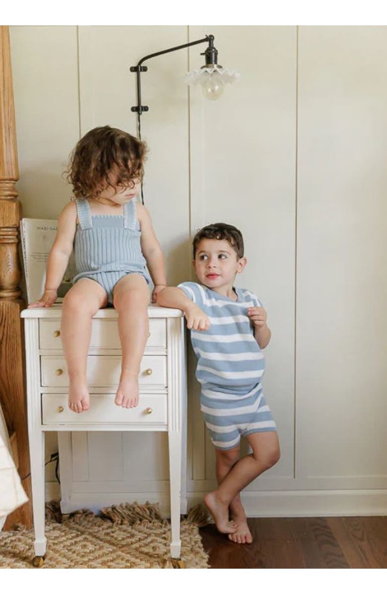 Ely's & Co. Looms Wave Collection - Knit Pointelle Romper, Alternate, color, 