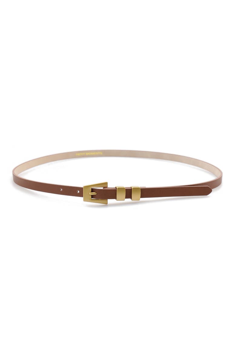 Modern Slim Belt, Main, color, BROWN/ GOLD