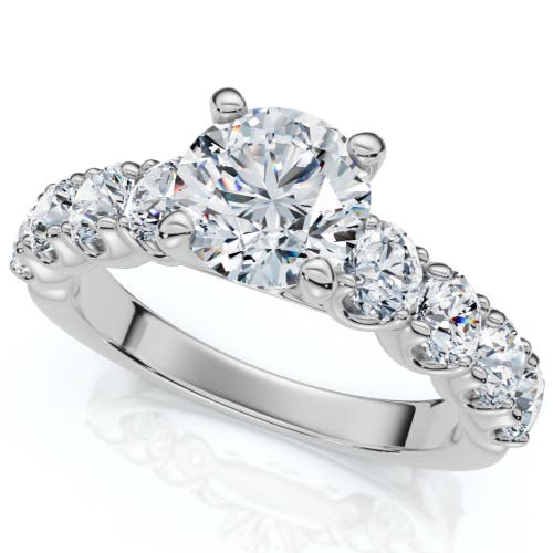 Bliss Diamond Certified 3ct Diamond Engagement Ring 14k Gold Lab Grown In 14k White Gold