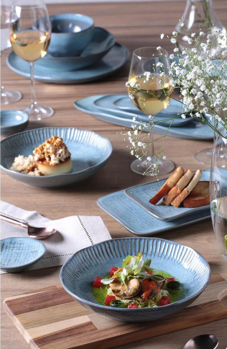 Porto Brasil Dessert Plate Set of 4, Alternate, color, Linhas Breeze