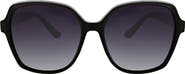 Oscar de la Renta Angled Modern 58mm Square Polarized Sunglasses