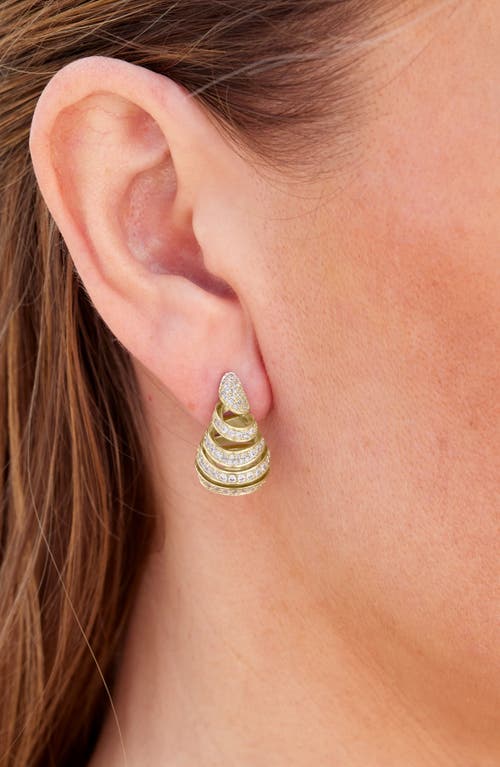 Savvy Cie Jewels Conical Cubic Zirconia Drop Earrings