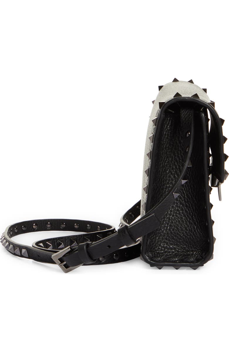 Valentino Garavani Small Rockstud Leather Shoulder Bag, Alternate, color,