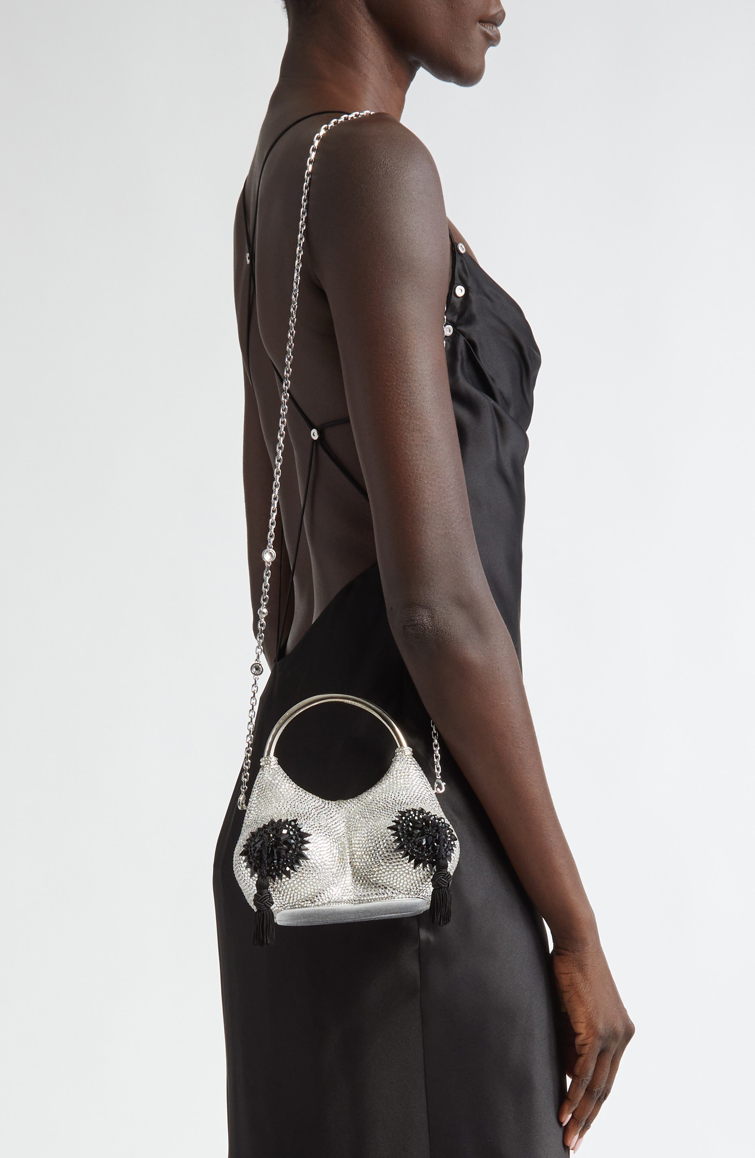 JUDITH LEIBER COUTURE Bust Pasties Crystal Embellished Top Handle Bag, Alternate, color, 