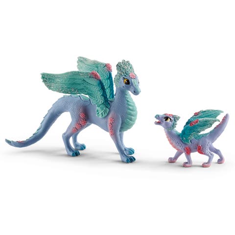 Bayala Blossom Dragon Mother & Child, 2 Figurines, Collectible, Kids