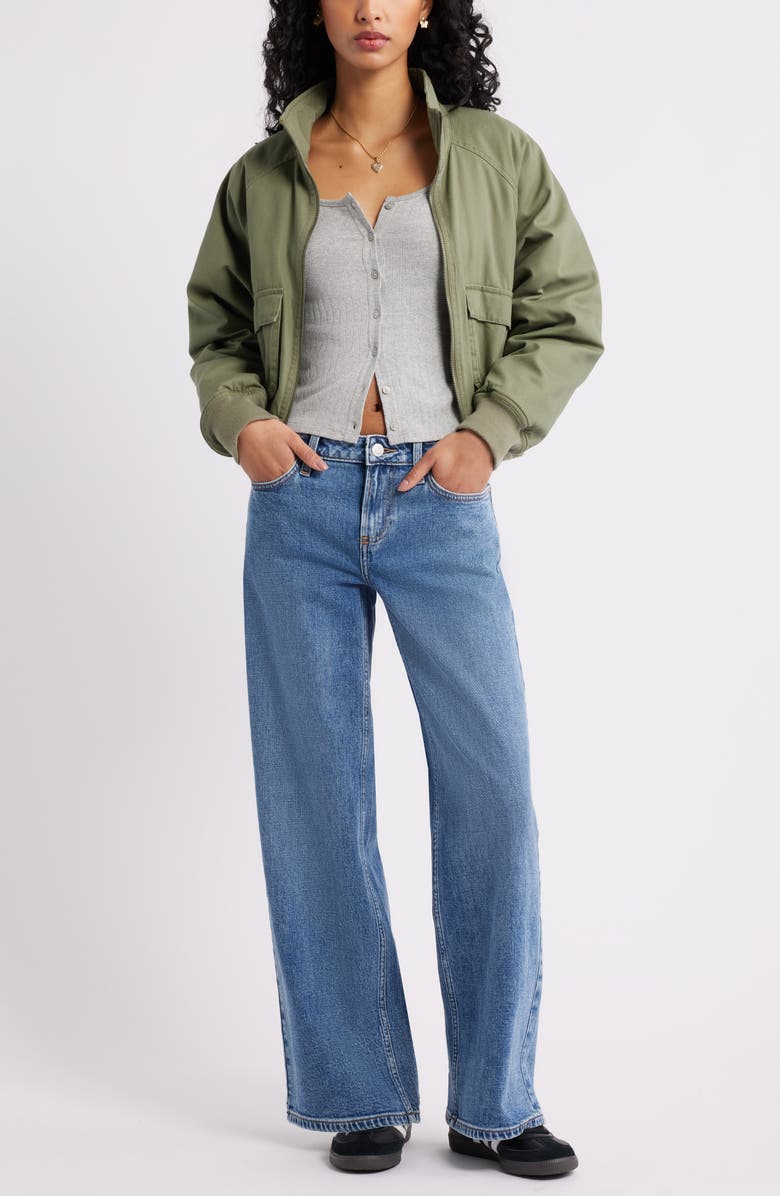 BP. Scoop Neck Pointelle Cardigan, Alternate, color, Grey Soft Heather