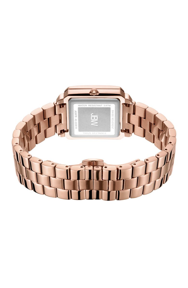 JBW Cristal 28 Diamond Bracelet Watch & Bracelet Set, 28mm, Alternate, color, Rose Gold