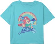 The Little Mermaid Girl's The Little Mermaid Ariel Actually I'm a Mermaid Graphic Cropped T-Shirt