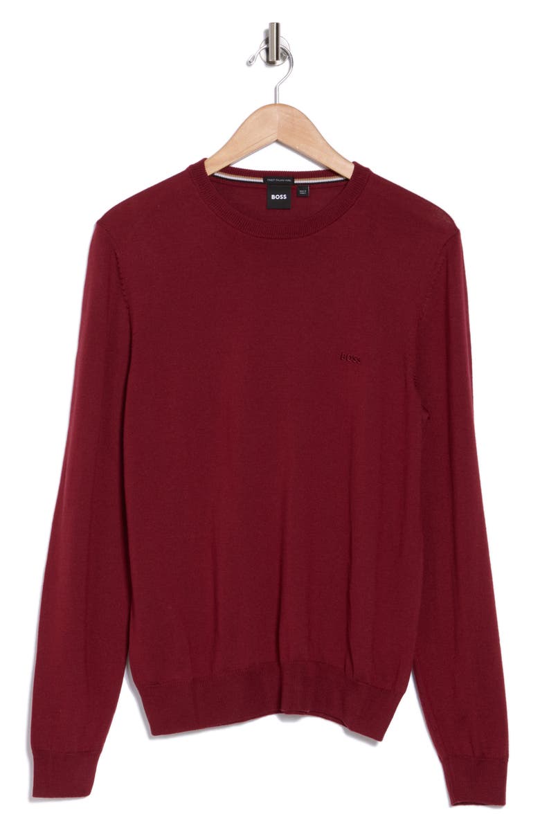 BOSS Botton Virgin Wool Crewneck Sweater, Alternate, color, 