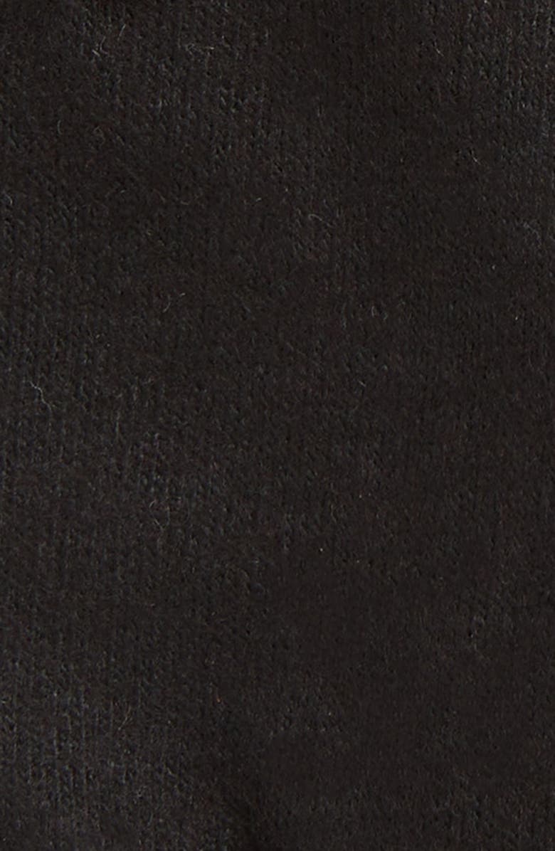 Cole Haan Wool Blend & Leather Gloves, Alternate, color, Caviar