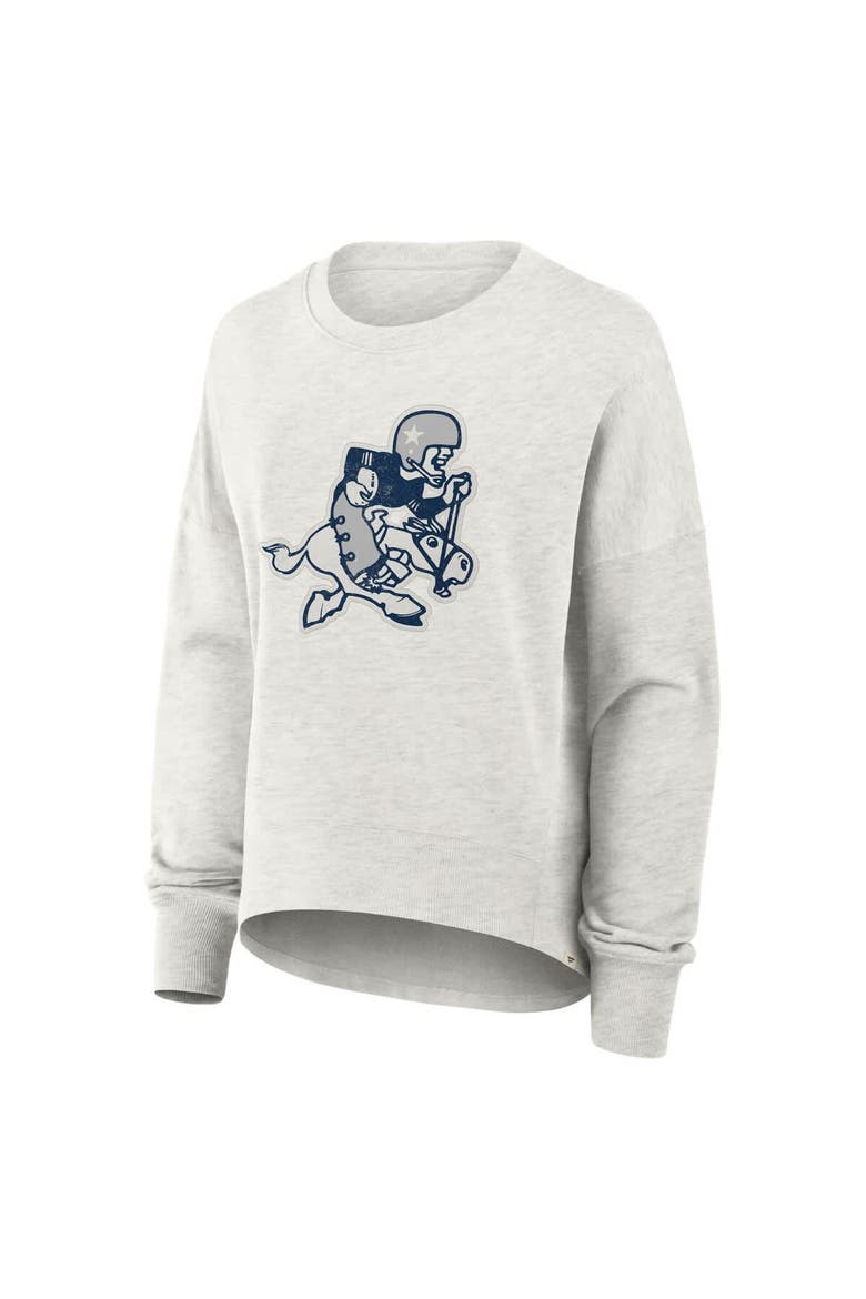 Women's Fanatics Heather Gray Dallas Cowboys Oversized Hometown Pullover Sweatshirt, Alternate, color, Heather Gray
