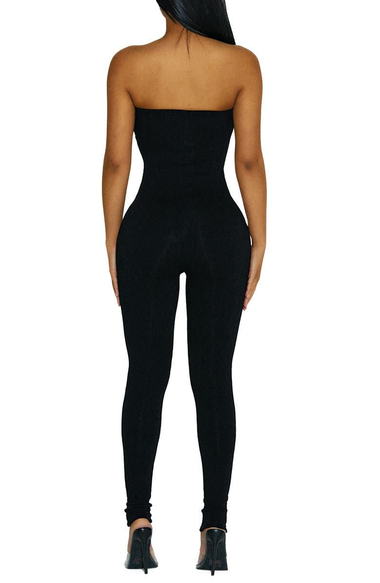 Naked Wardrobe Tube Tight Strapless Jumpsuit, Alternate, color, 
