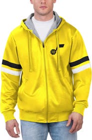 G-III SPORTS BY CARL BANKS Men's G-III Sports by Carl Banks Yellow Utah Jazz Contender Full-Zip Hoodie Jacket