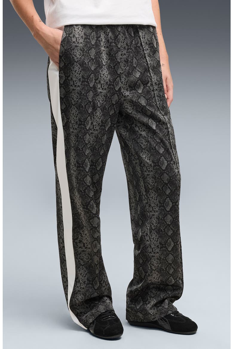 T7 Snake Print Track Pants, Main, color, PUMA BLACK