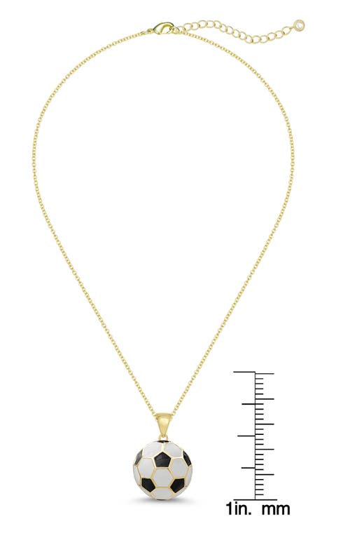 Lily Nily 3d Soccer Ball Necklace In Black