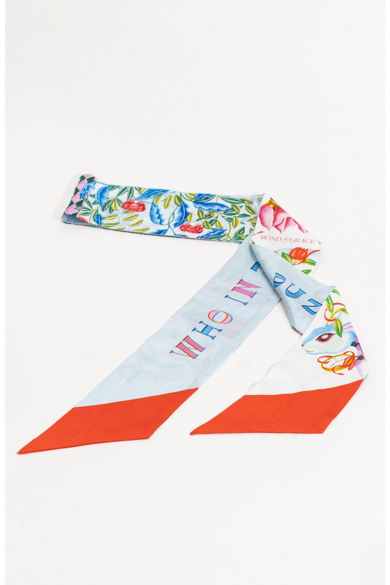 Wanderer's Whim Silk Twilly Scarf, Alternate, color, Red
