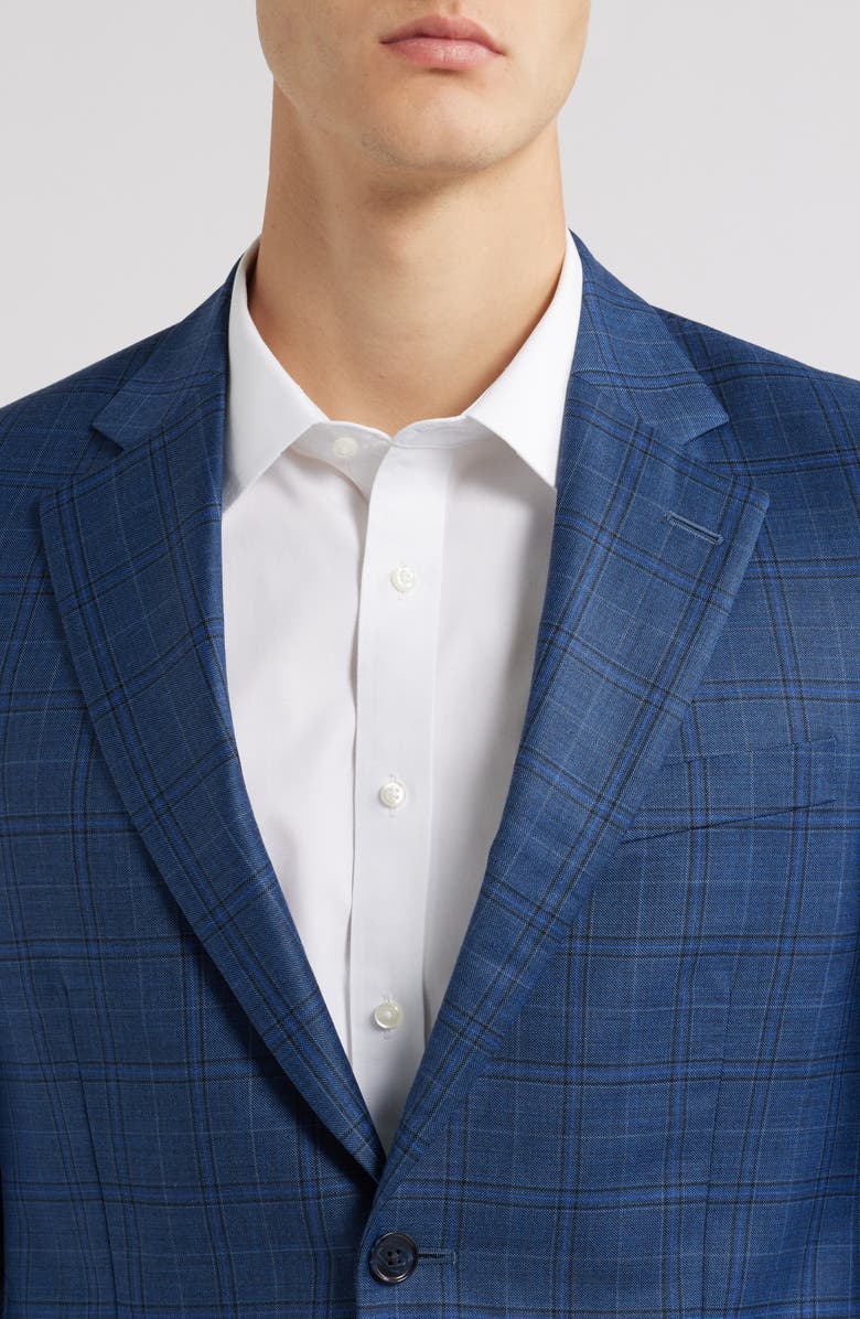 Peter Millar Flynn Classic Fit Check Wool Sport Coat, Alternate, color, Blue
