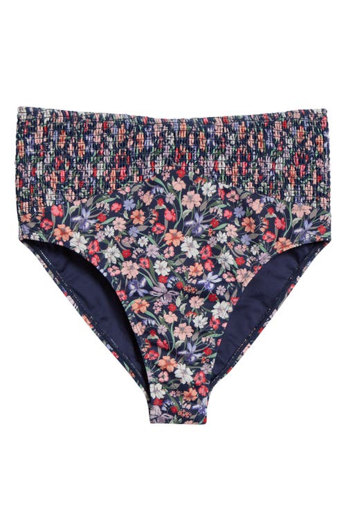 HUTCH HUTCH SMOCKED HIGH WAIST BIKINI BOTTOMS 