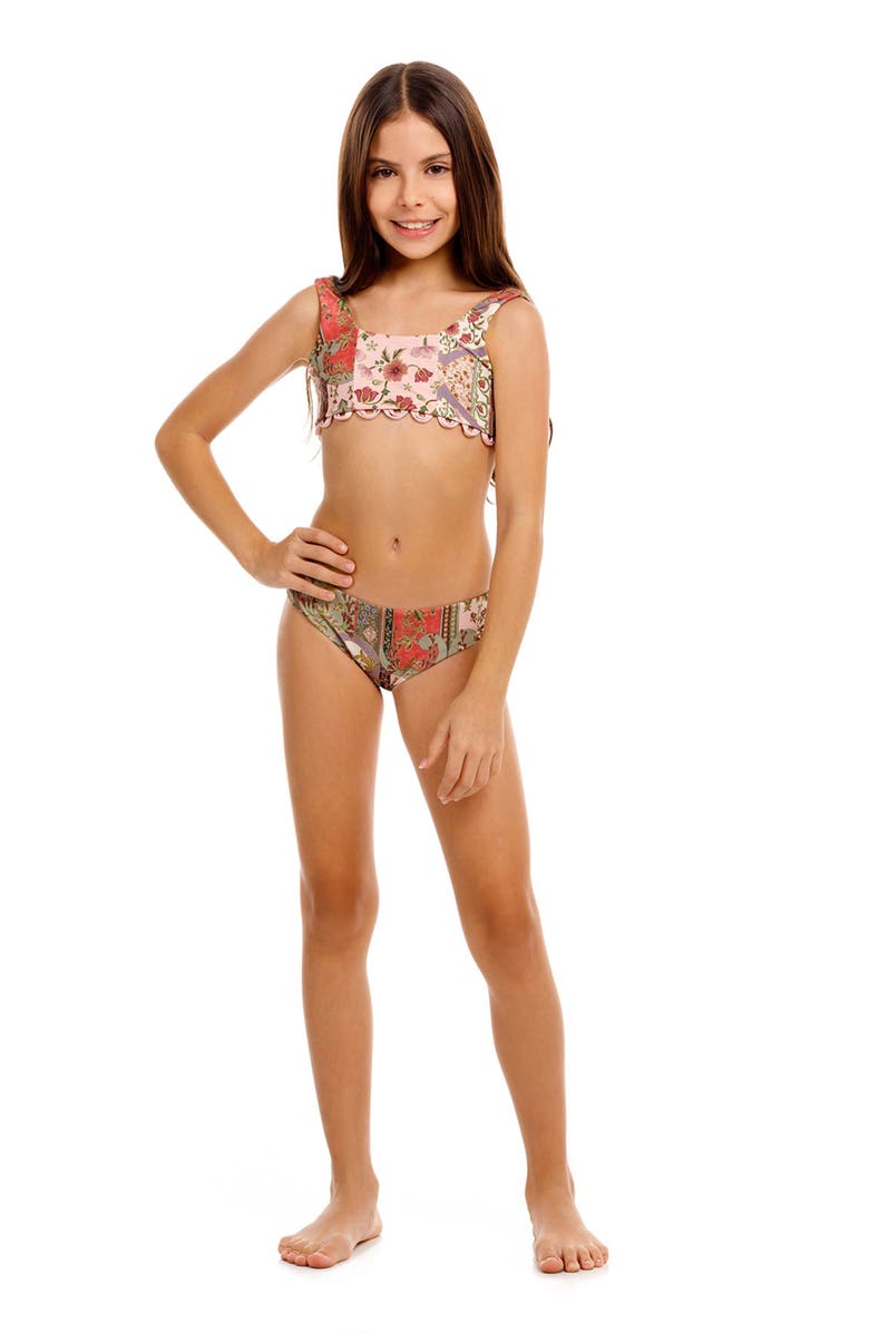 Agua Bendita Dolce Aura Two-Piece Swimsuit, Alternate, color, Red Multi