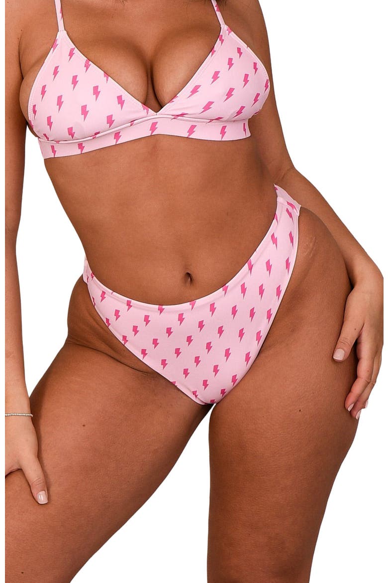 Strike of Luck Mile High Bikini Bottoms, Alternate, color, Pink